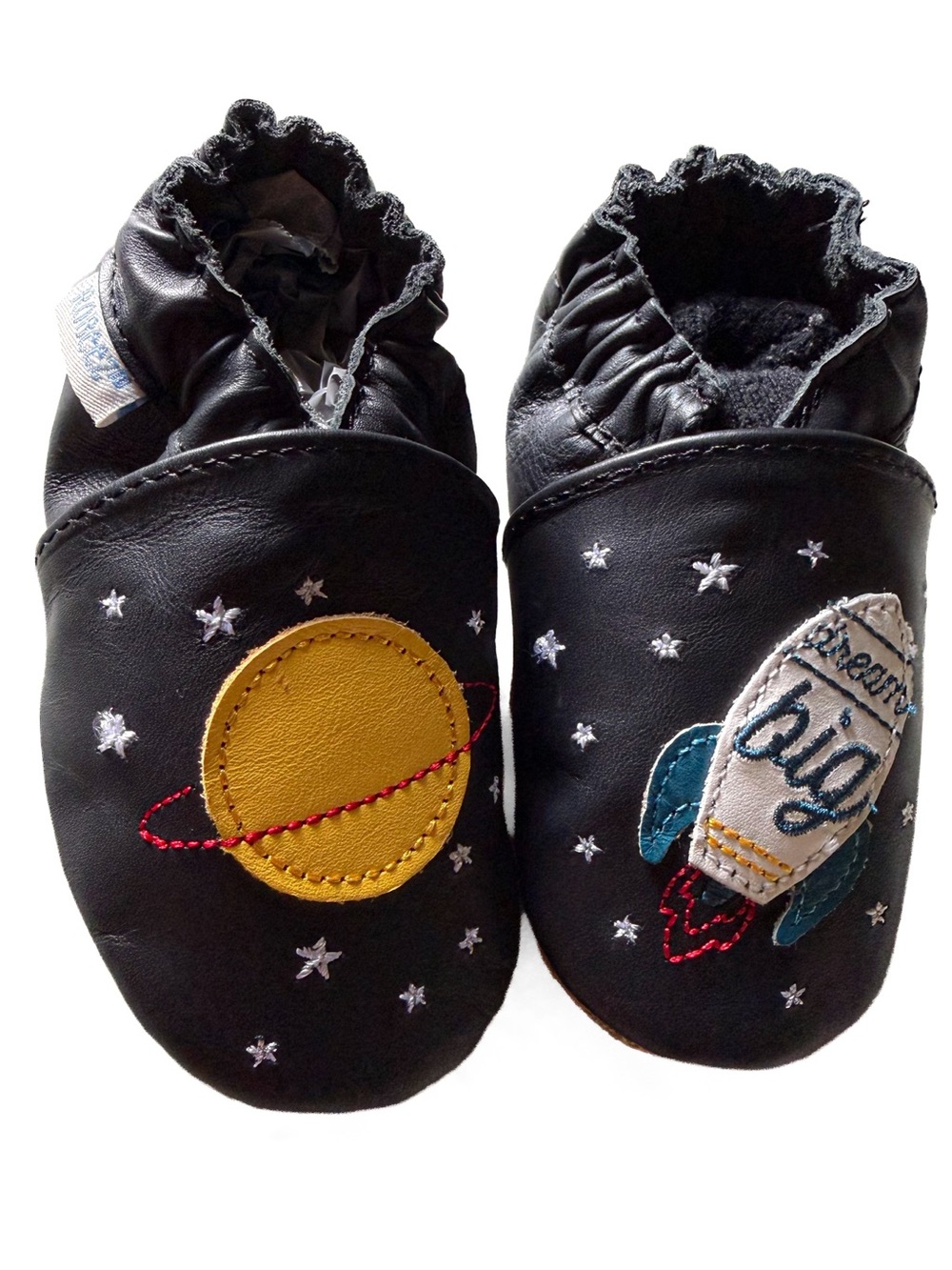 NWoT Robeez Space Dream Leather Soft Sole Baby Shoe Rocket 6-12 Month Size 3 NEW